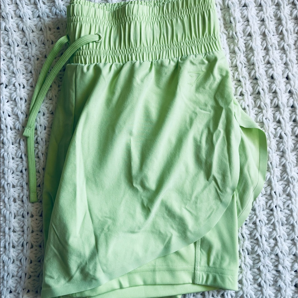 Gymshark Layered Speed Shorts - Neon Green